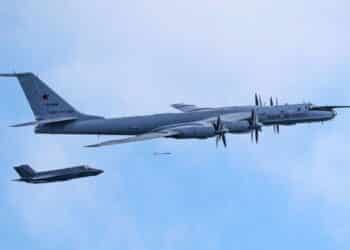 Russian Bear Bomber Drops Submarine Sensors Near a British Carrier
