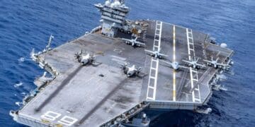 MQ-25 Stingray Demonstrator Displayed on USS Nimitz Ahead of Carrier’s 2027 Retirement